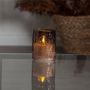 LED Blockljus Flamme Leaf Brun 10cm från Star Trading