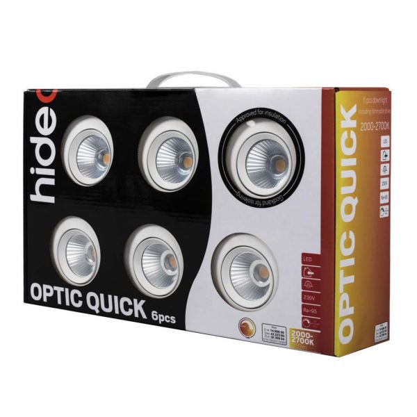 Optic Quick ISO Spotlight 6W 6-kpl Valkoinen