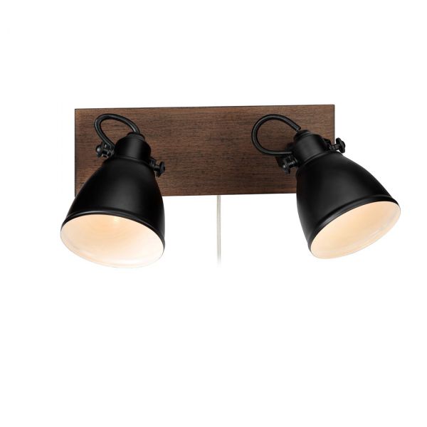Native Bed Lamp 2L Ruskea / Musta 34cm