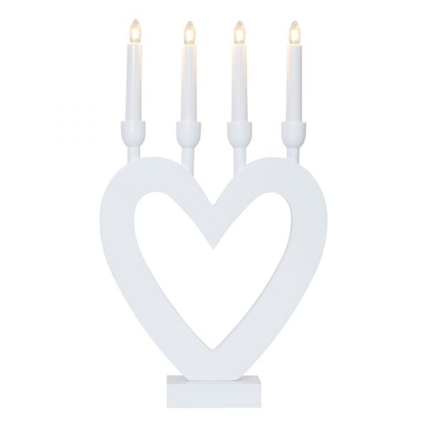Dala Adventtinen kynttilänjalka Valkoinen 45cm