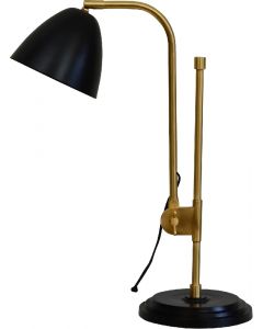 Harmonic Skrivbordslampa Svart/Mässing 38cm från Hallbergs Lampskärmar